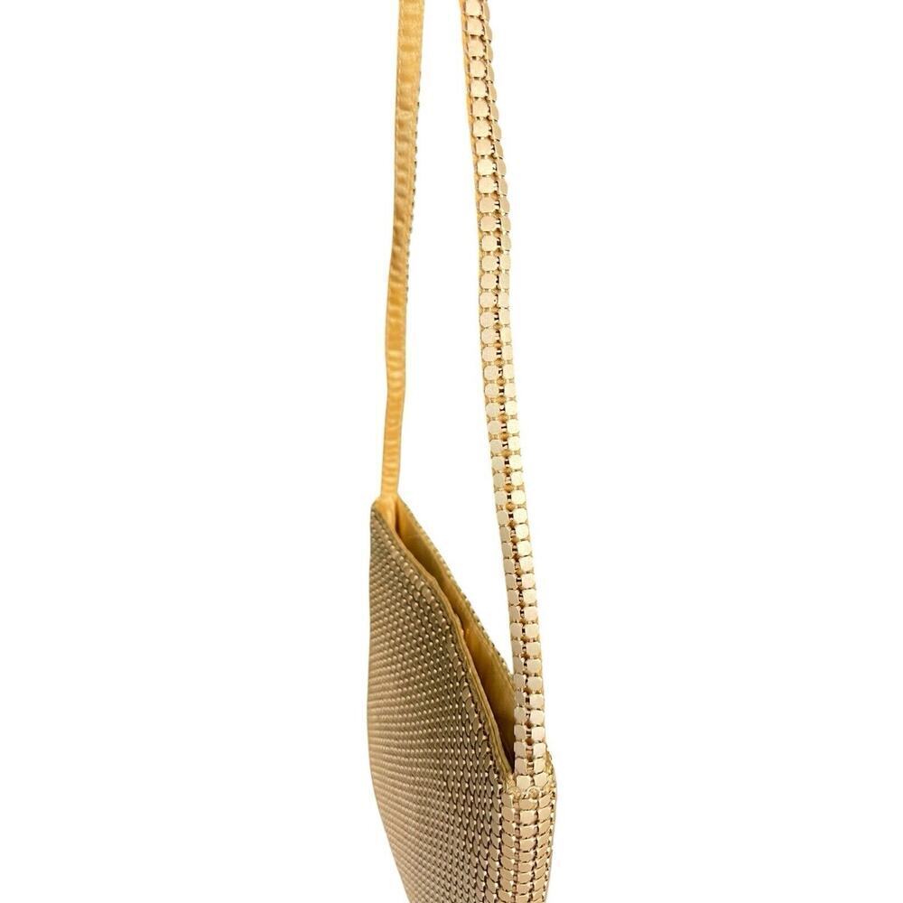 Vintage A. Brod Gold Mesh Evening Bag Snap Closure Gold Pixel Purse Party - Picture 7 of 8
